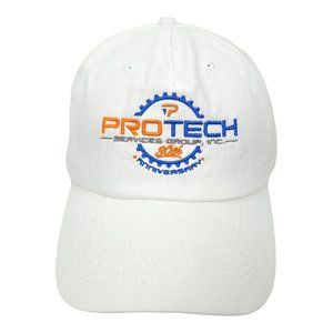 Hit Wear ProTech Services Group Strapback Cap Trucker Hat 30th Anniversary White
